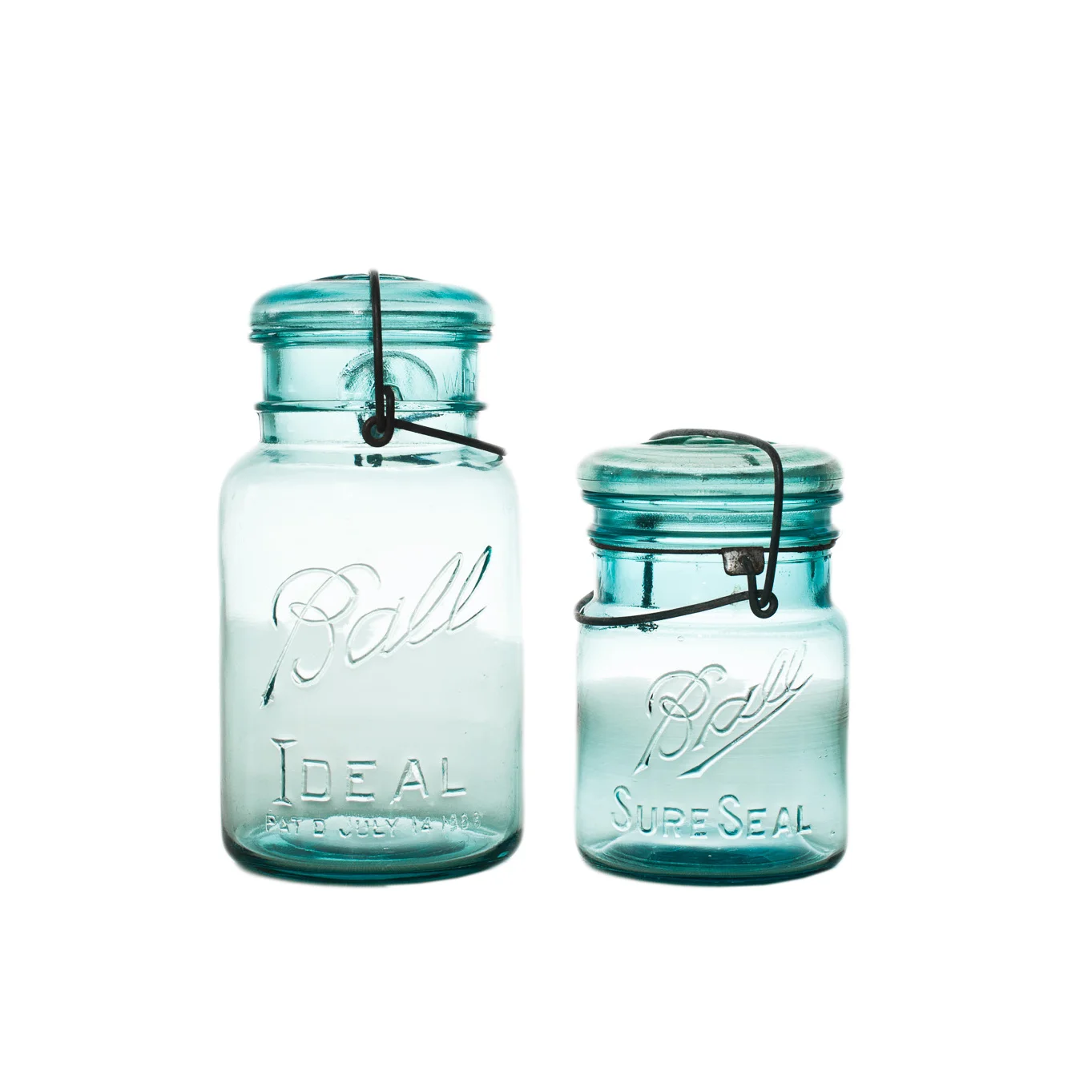 Blue Mason Jar with Lid