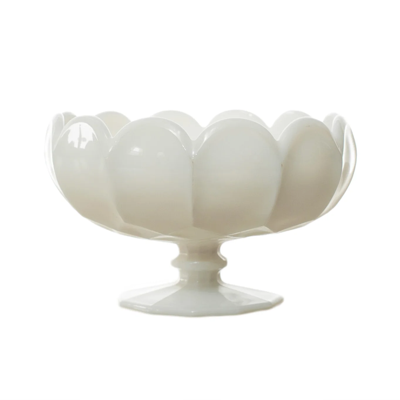 Milk Glass Pedestal Bowl