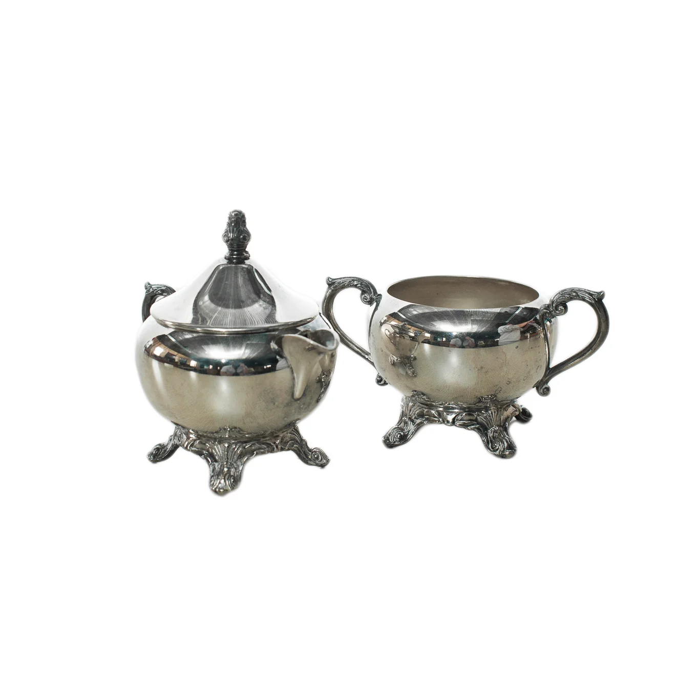 Silver Cream & Sugar Set