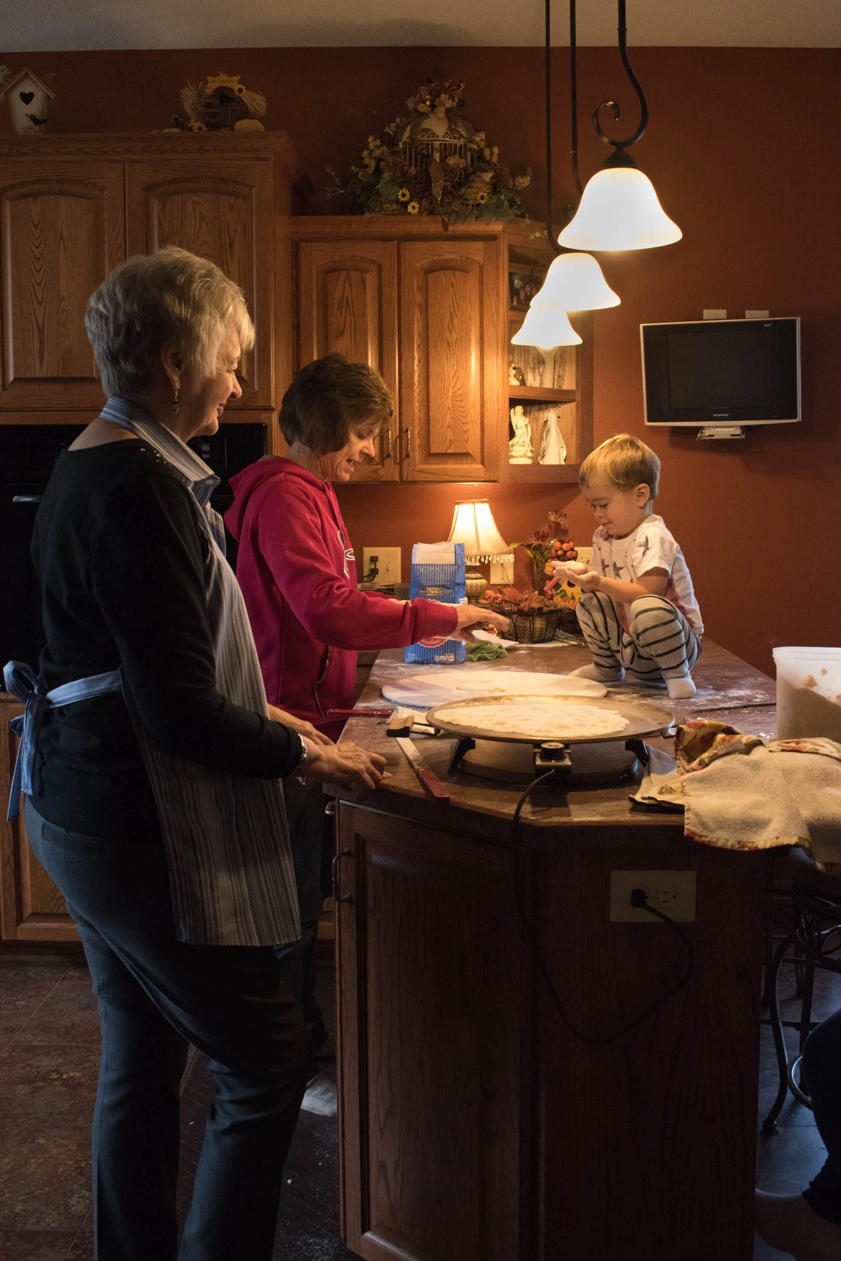 A special thanks to my grandma, my mom and my son, Josh, for helping make lefse this year.