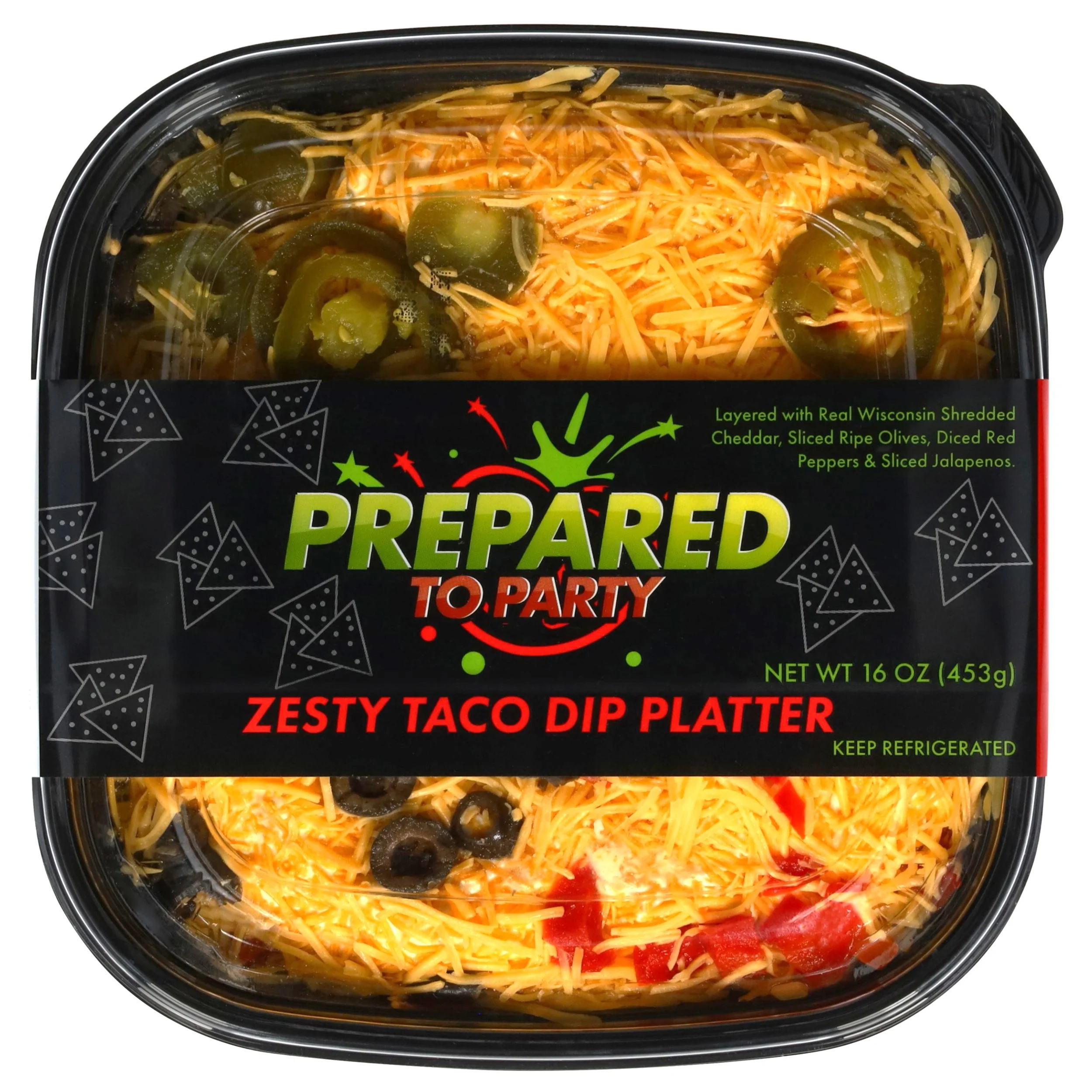 Prepared to Party Zesty Taco Dip Platter