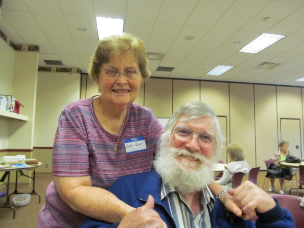 Dad and our cousin, Edith. Edie is one of my greatest influences and supporters--even from Honduras. 
