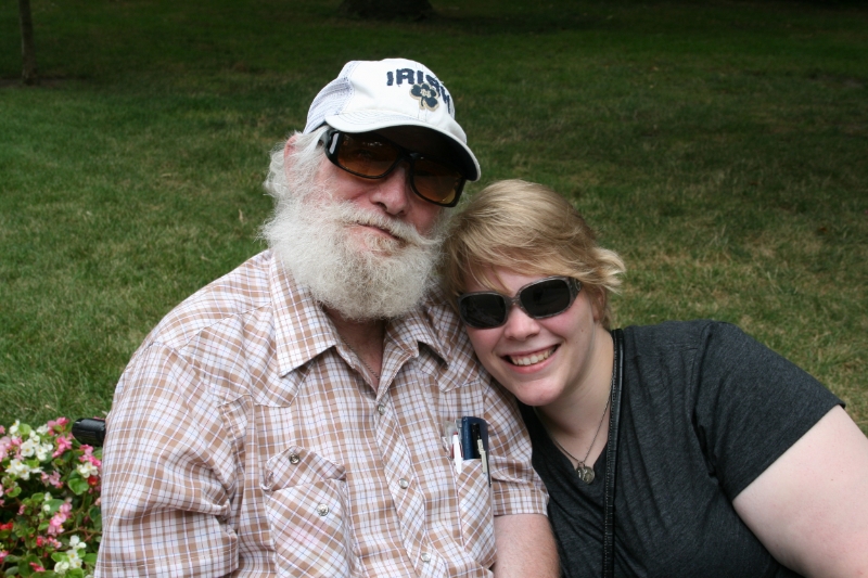 Dad and me at Notre Dame, the day before my graduation