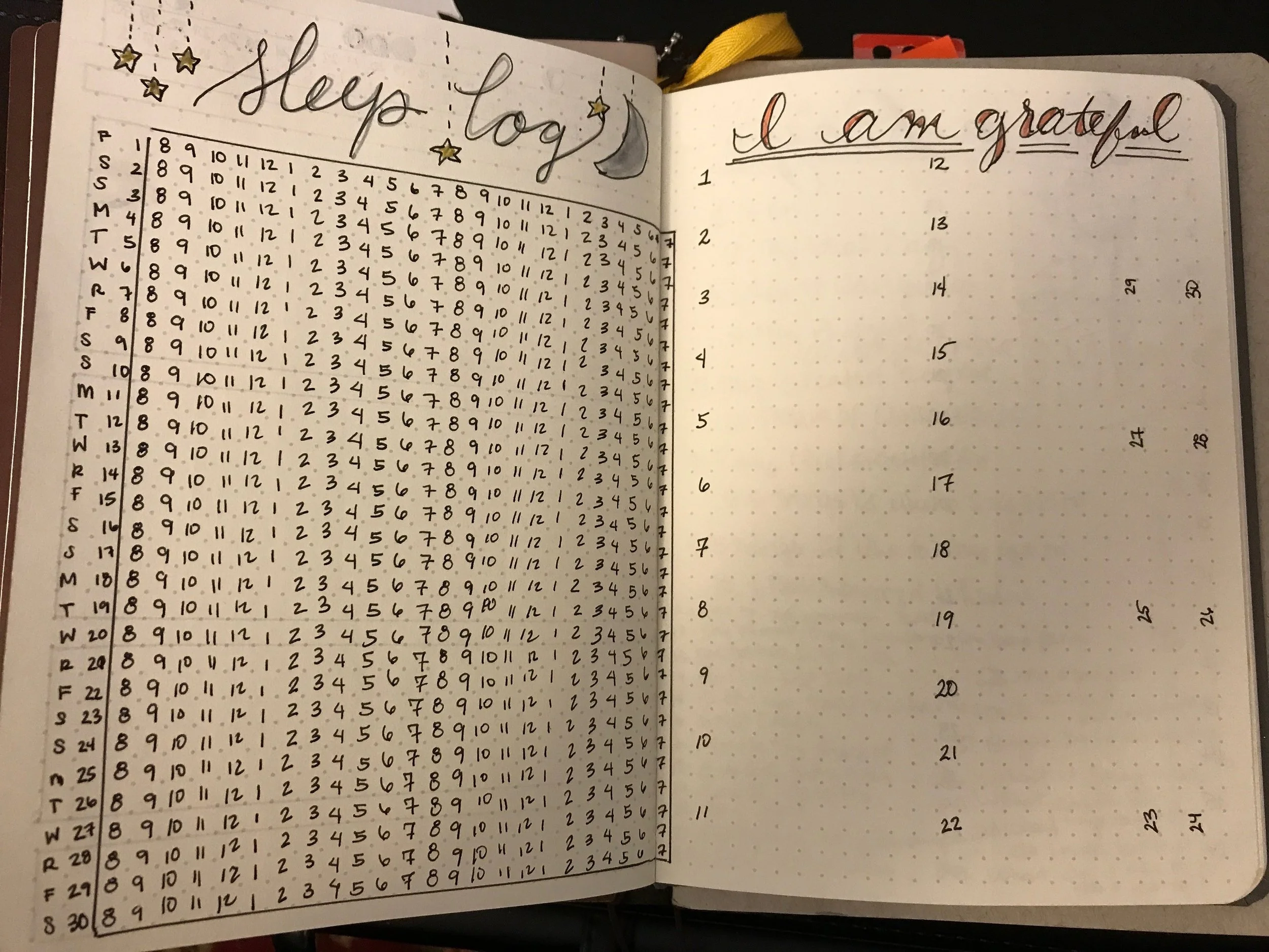 This sleep log page is based off the one that Kara from Boho Berry included in her August journal. 