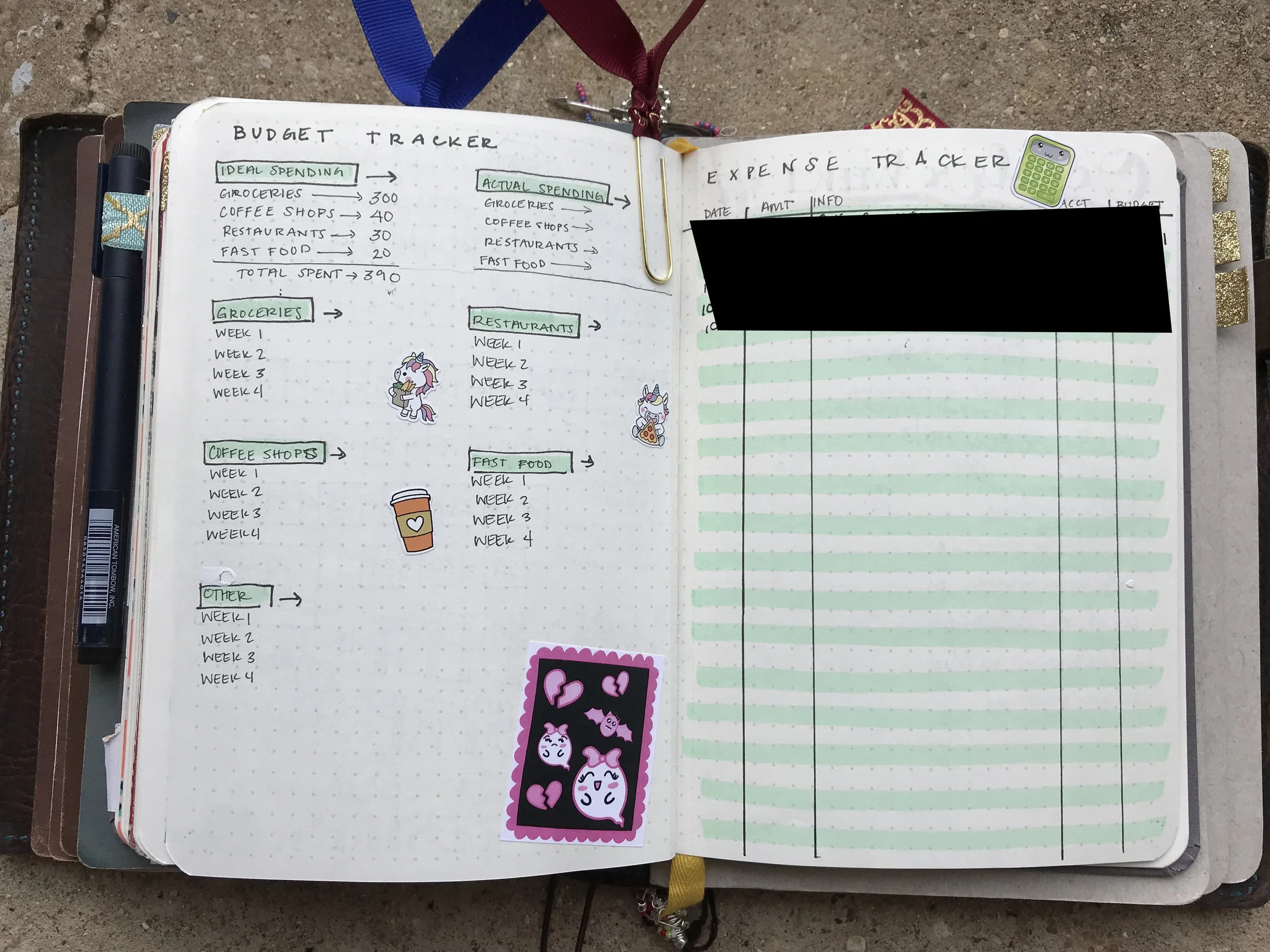 I'm trying to budget better--especially after paying $2000 to fix my car! Stickers from Lovely Planner Nerds and Stickeriffic