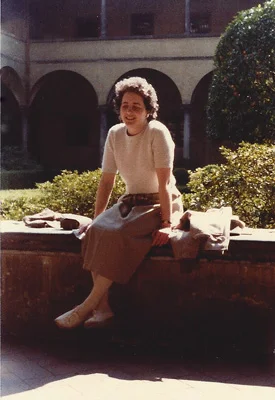 Teresa Welch in Florence, Italy, April, 1982