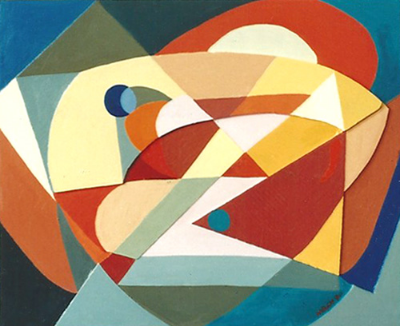 Teresa Welch, Hope , oil and mixed media relief on canvas, 26" x 32", 1990