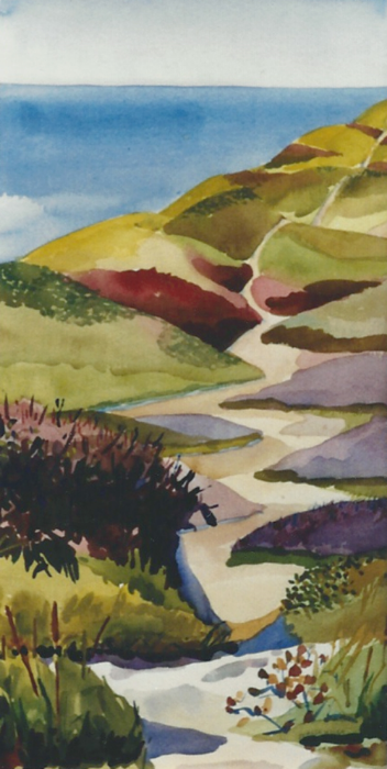 Teresa Welch, Provincelands 2 , watercolor, 30" x 22", 1992