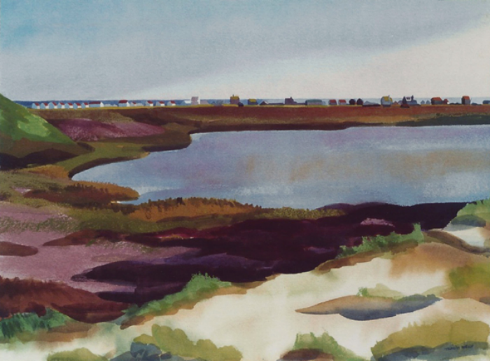 Teresa Welch. Pilgrim Lake , watercolor/pastel, 22" x 30", 1993
