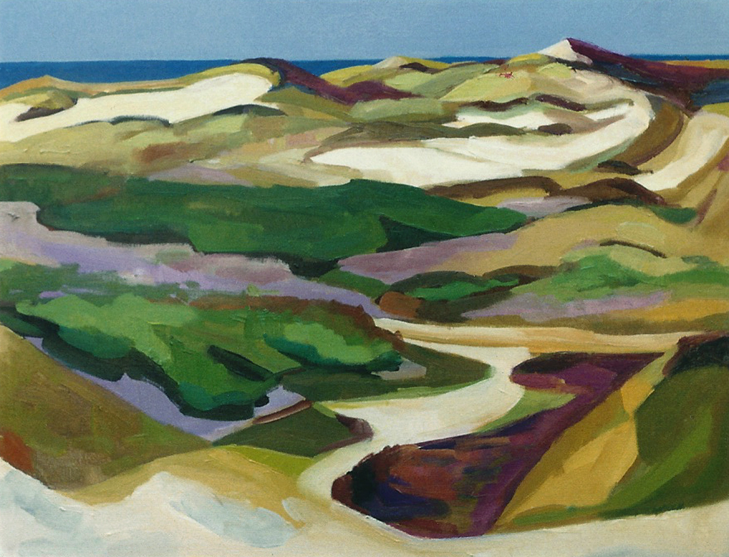 Teresa Welch, Truro Bowl II , oil/canvas, 19" x 25", 1993