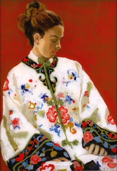Teresa Baksa, Dreaming of Asia , oil on plexiglass , 30" x 24", 1999