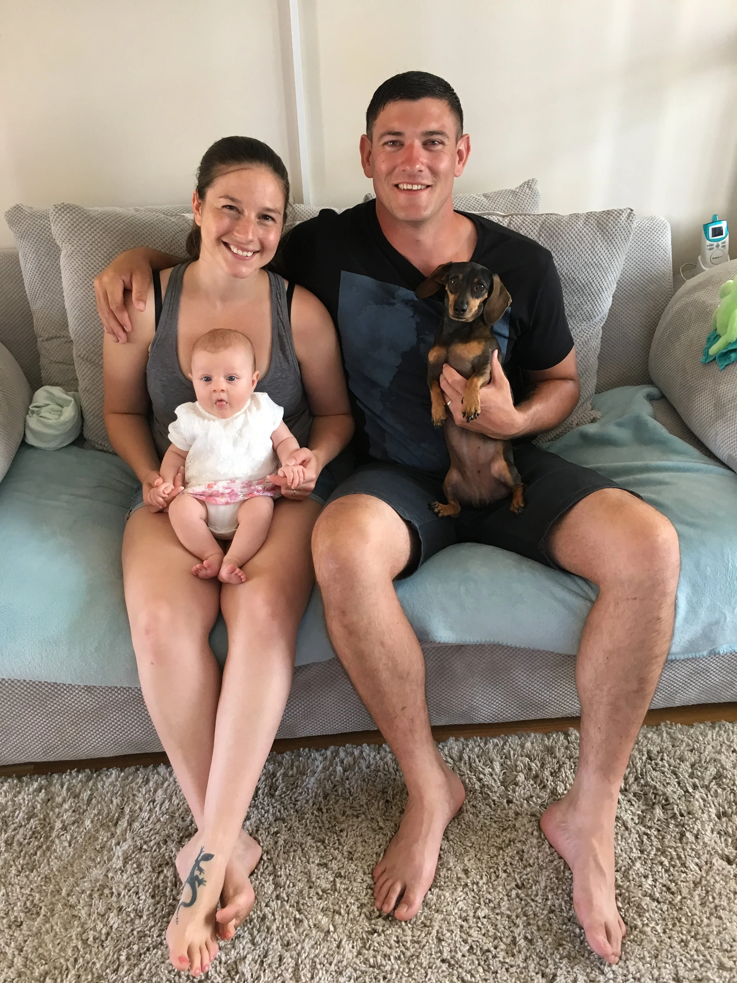 Ollie, Katie, Kaia and most importantly Indi the sausage dog!
