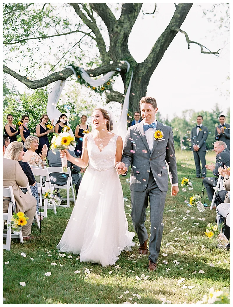 Rustic wedding ceremony in Berkshires Massachusetts