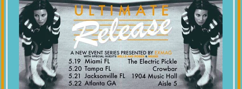 We're gearing up for a huge week w/ Exmag & BRANX Ultimate Release Tour + with a fun late night stop at Orange Blossom Jamboree ! 5/19 - Miami, FL - The Electric Pickle > Event: http://bit.ly/1WAZW9n 5/20 - Tampa, FL - Crowbar > Event: http://bit.ly/1VYL2sW 5/20 - Brooksville, FL - #OBJ Late Night > Event: http://bit.ly/1rPAYWy 5/21 - Jacksonville, FL - 1904 Music Hall > Event: http://bit.ly/1Td1tRT 5/22 - Atlanta, Ga - Aisle 5 > Event: http://bit.ly/1VYLkjo See you soon, friends!