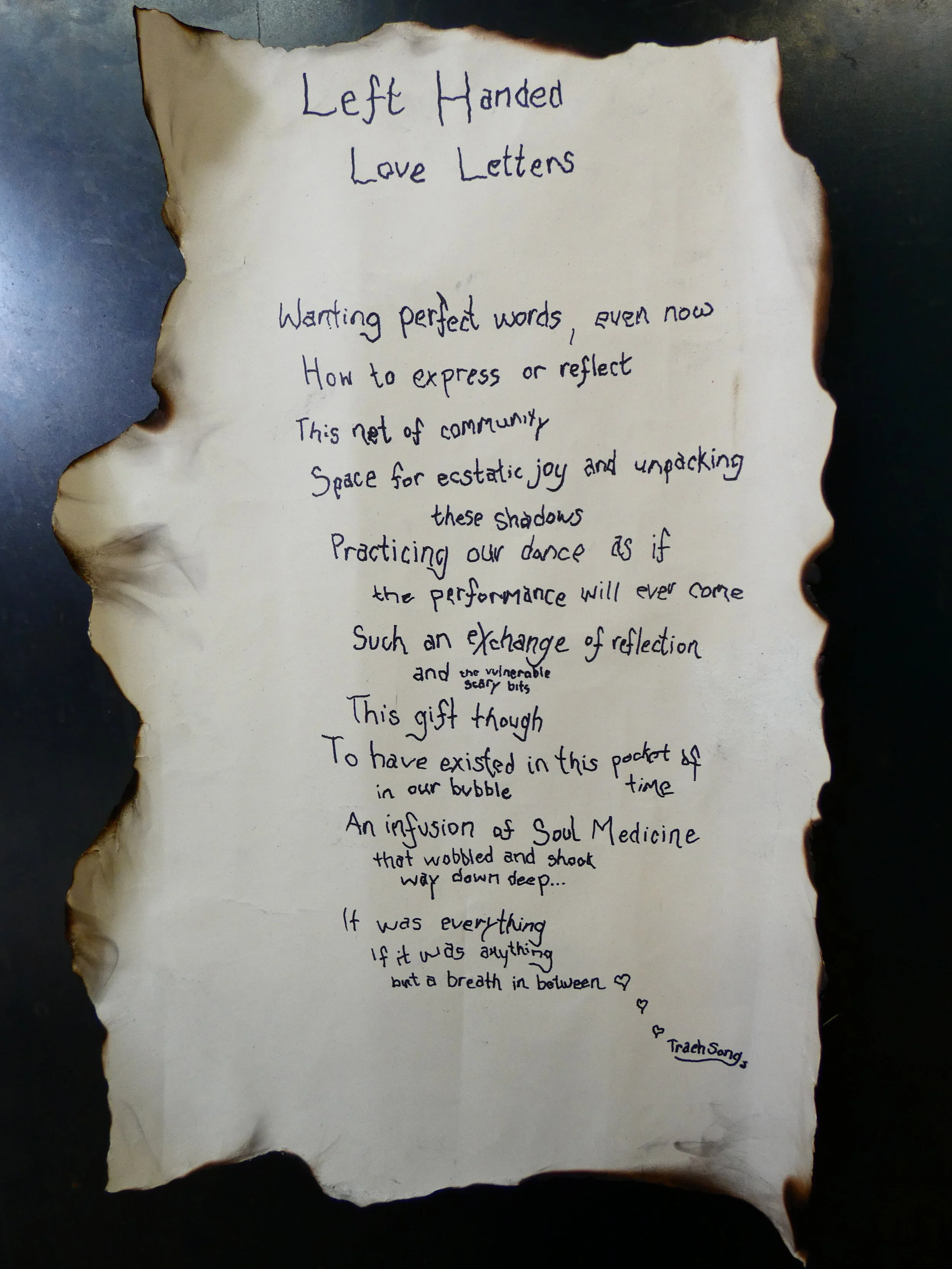 Traeh Song, Left-Handed Love Letters.JPG