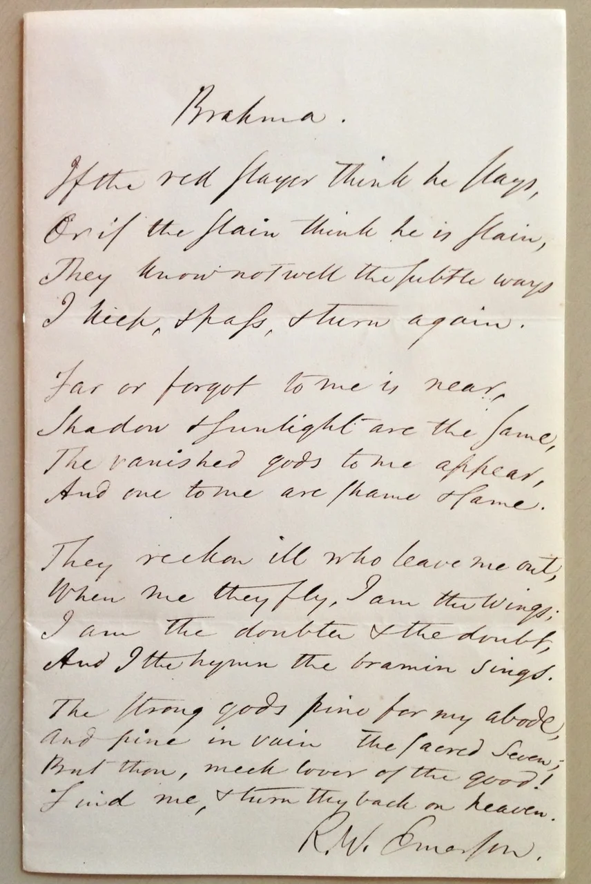 Brahma by Ralph Waldo Emerson
