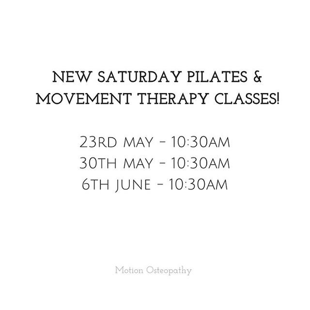 By popular demand: Online Pilates and Movement classes have now been added to the schedule - for the next 3 Saturdays only. .
.
Offering up a combination of strengthening exercises for postural muscles and release work to mobilise the spine, hips and