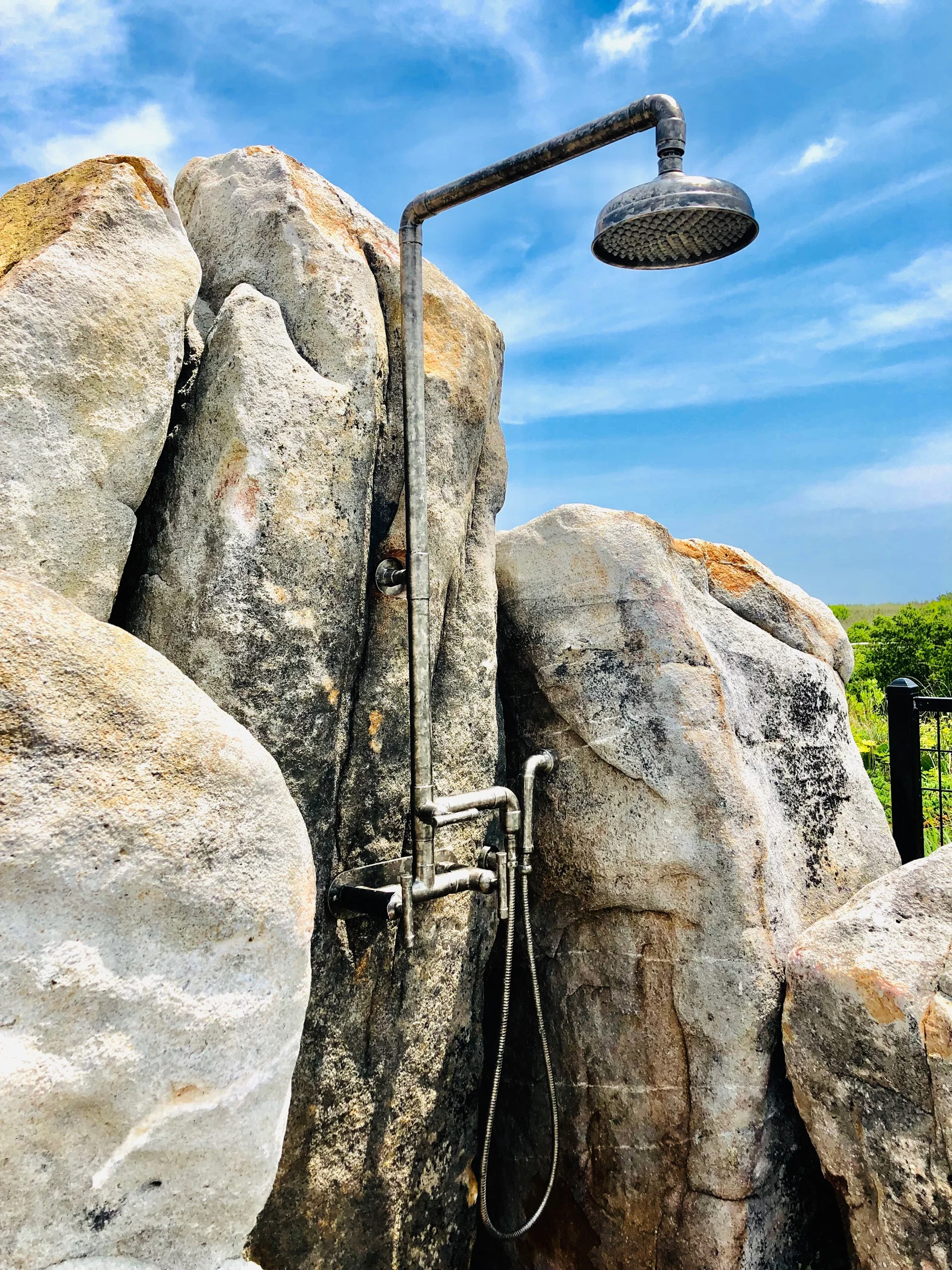 Sourcing and installing an outdoor Boulder Shower