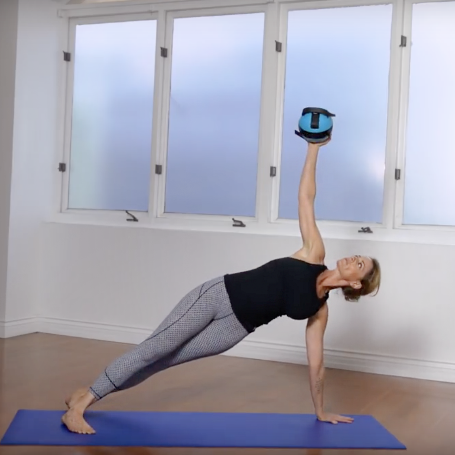 A Gravity Ball™ side plank is a fun and effective full body strengthener