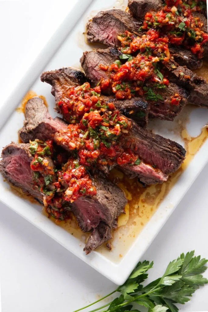 sirloin steak with red chimichurri.jpg