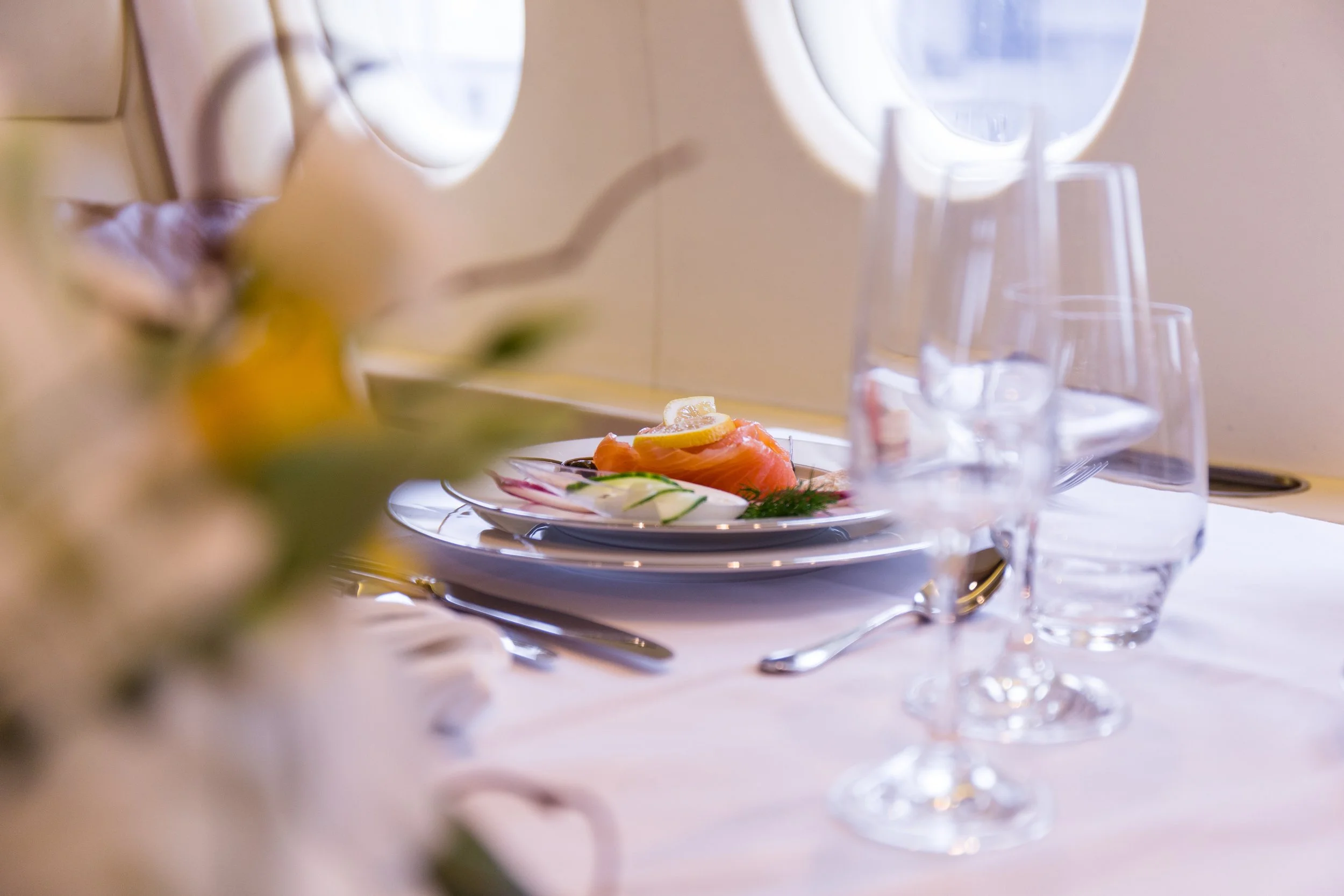 Caterease Pesawat La Bonne Vie Personal Chef + Catering Private Flight Catering