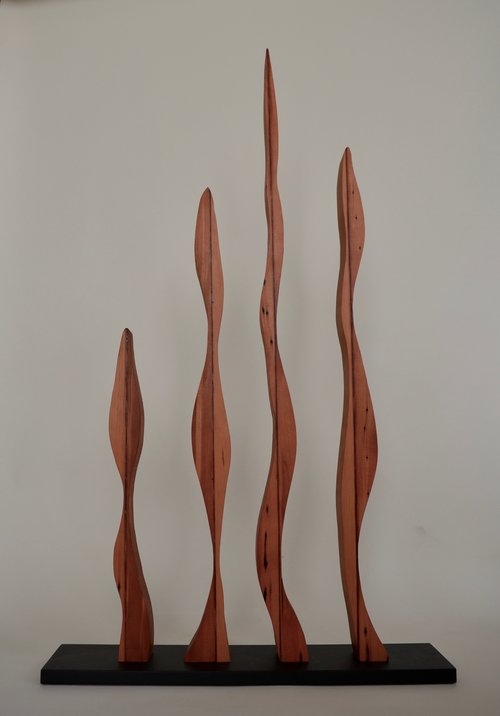 Wood Sculpture Abstract Modern Art 