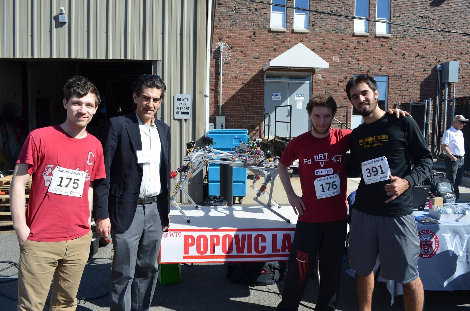 We ran a 5K as a team! I didn't know about it in advance, but I ran it in slacks to be a good sport. I kept assuring myself that my time was "at least better than our robot's".