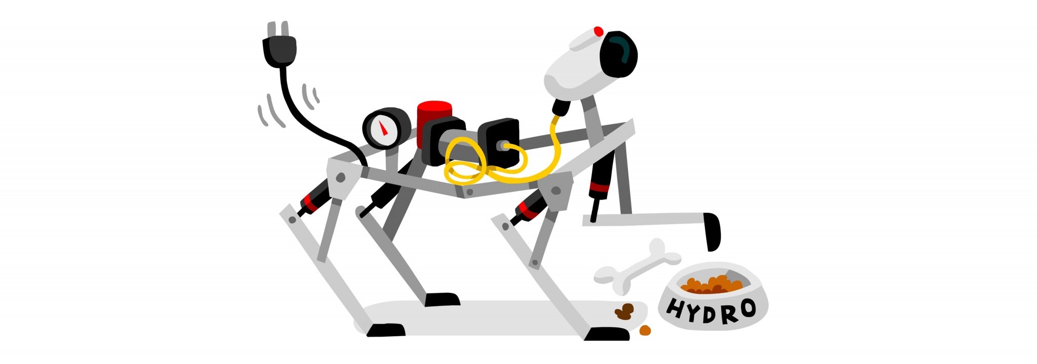 An artistic rendition of our robot dog from the WPI Daily Herd Campus Newspaper 