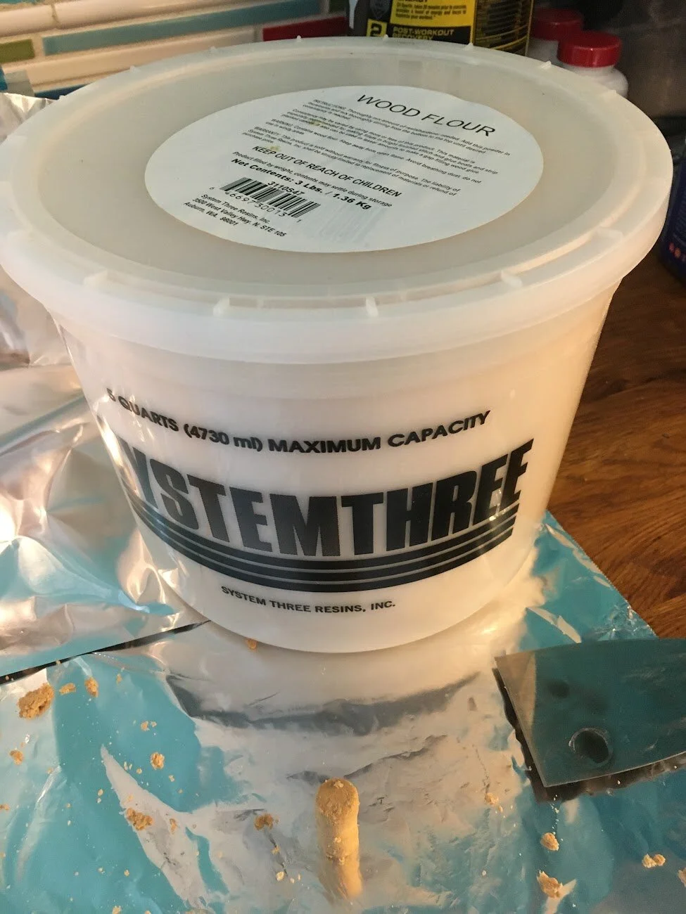  Finely ground wood flour is one of the parts of the print material. The particles need to be very small and uniform for layer deposition to work well. 