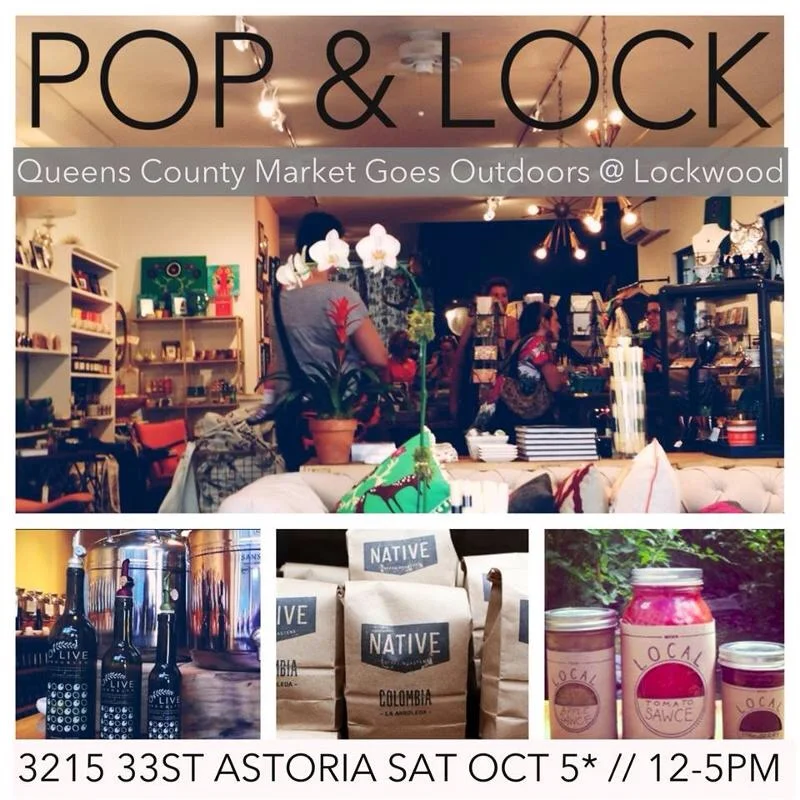 What to do this weekend: Queens County Market is being hosted by Lockwood in Astoria this Saturday. Check out what local vendors will be there: http://www.queenscountymarket.com/meetthevendors
Saturday, October 5th 12-5pm 32-15 33rd Street Astoria, NY