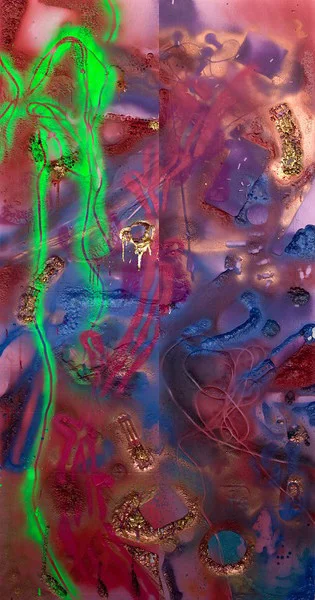 Found Dark: Spray Paint on Foam Panel