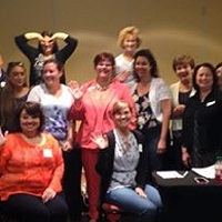  Sharon with her students
