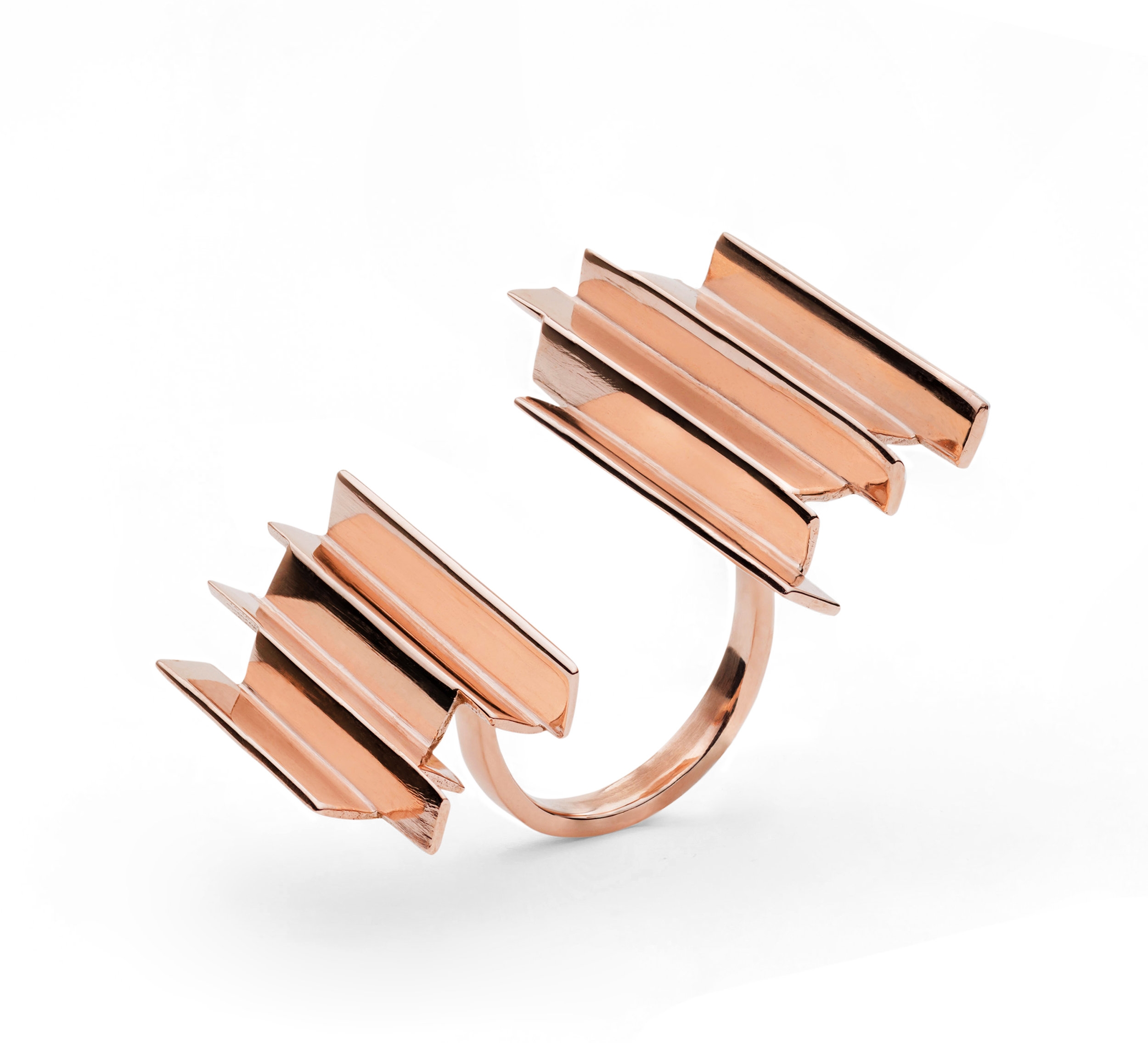 Ifeanyi Oganwu, Cityscapes , 2016. 9kt rose gold ring. Edition of 12. Courtesy Expand Design Ltd. and Elisabetta Cipriani.