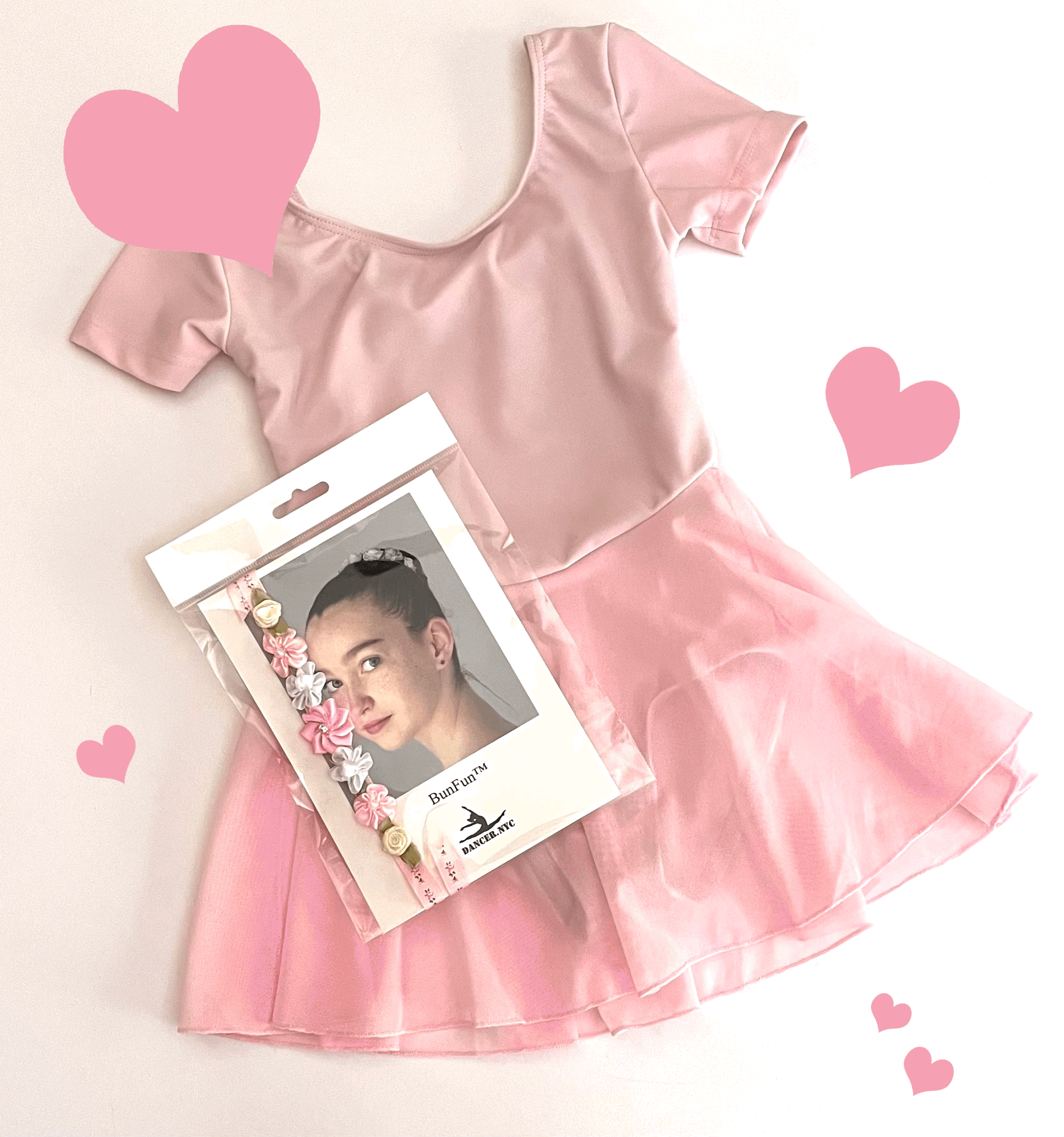 Dancer.NYC Ballet Pink Skirted Cap Sleeve Leotard - Girls