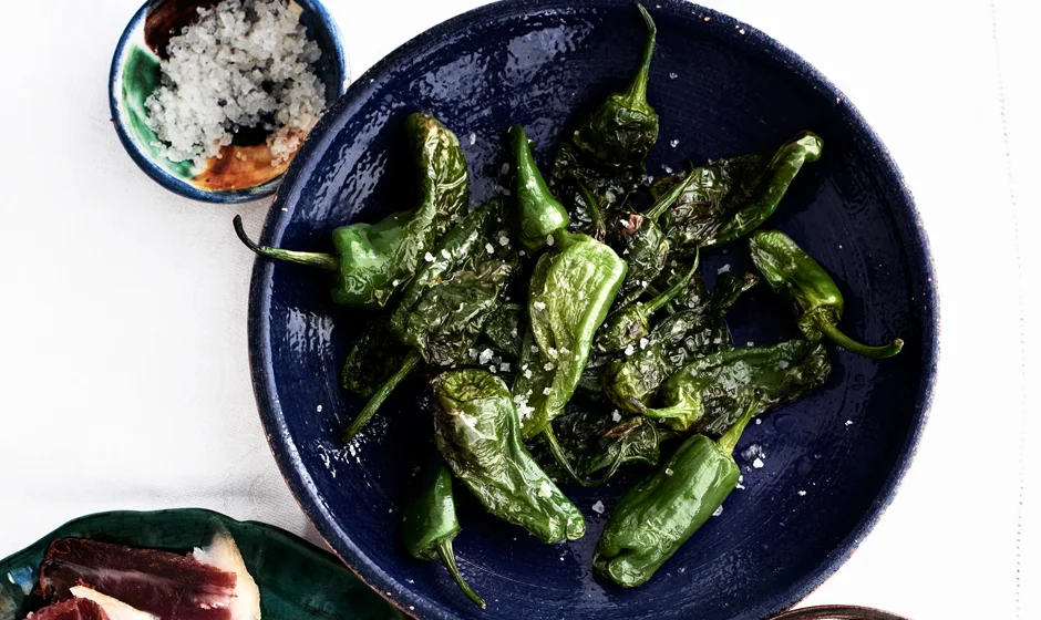 Blistered Padron Peppers; Bon Apetit