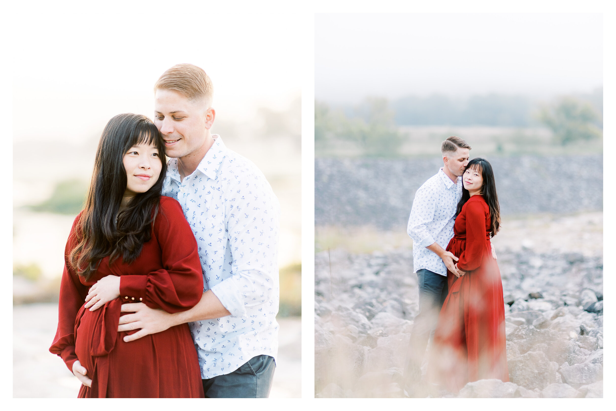  Romantic red and white maternity session in Salado , Texas 