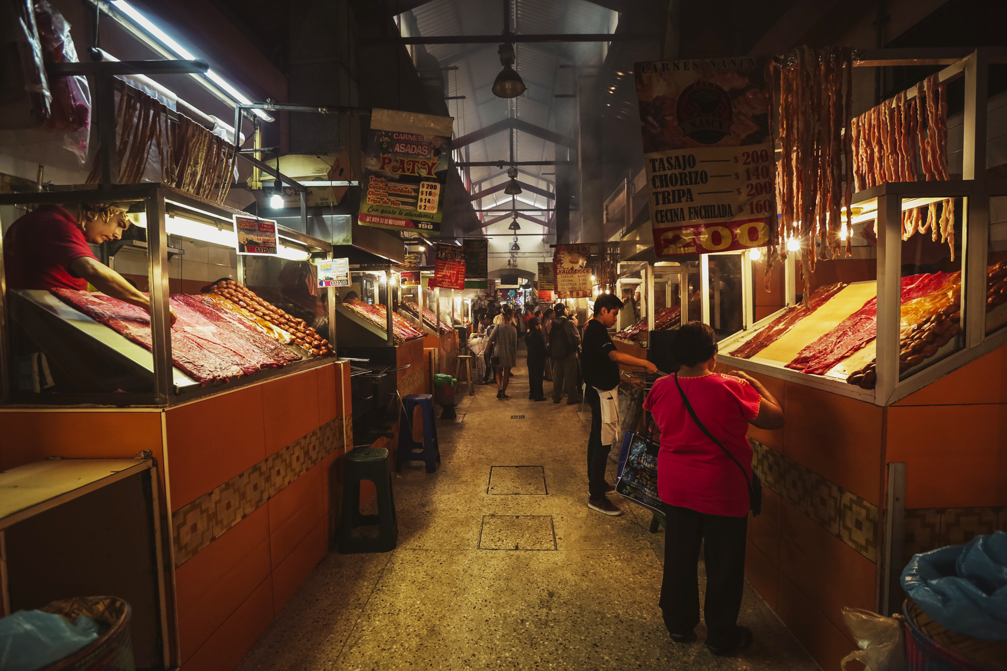 Scene from a meat market in Oaxaca, Mexico, on October 29, 2018.