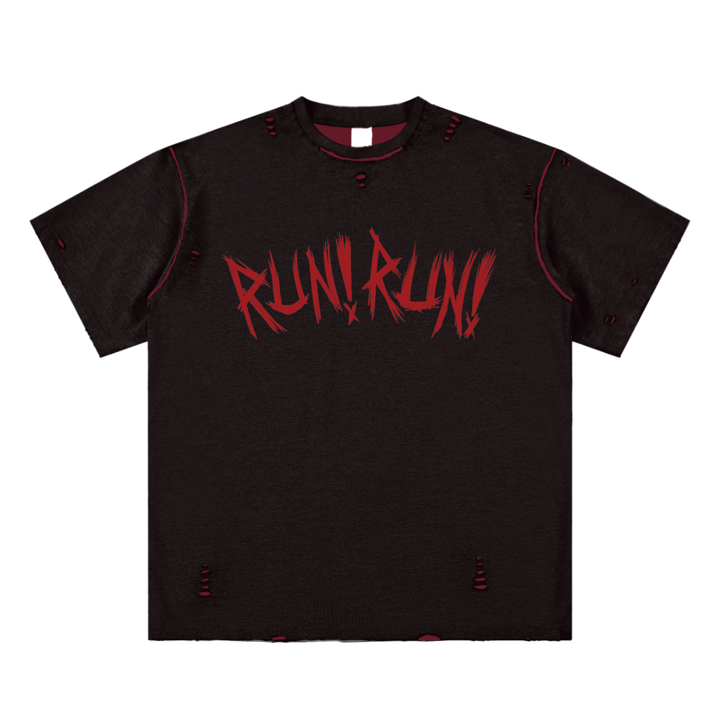 RUN RUN / Frayed T-shirt