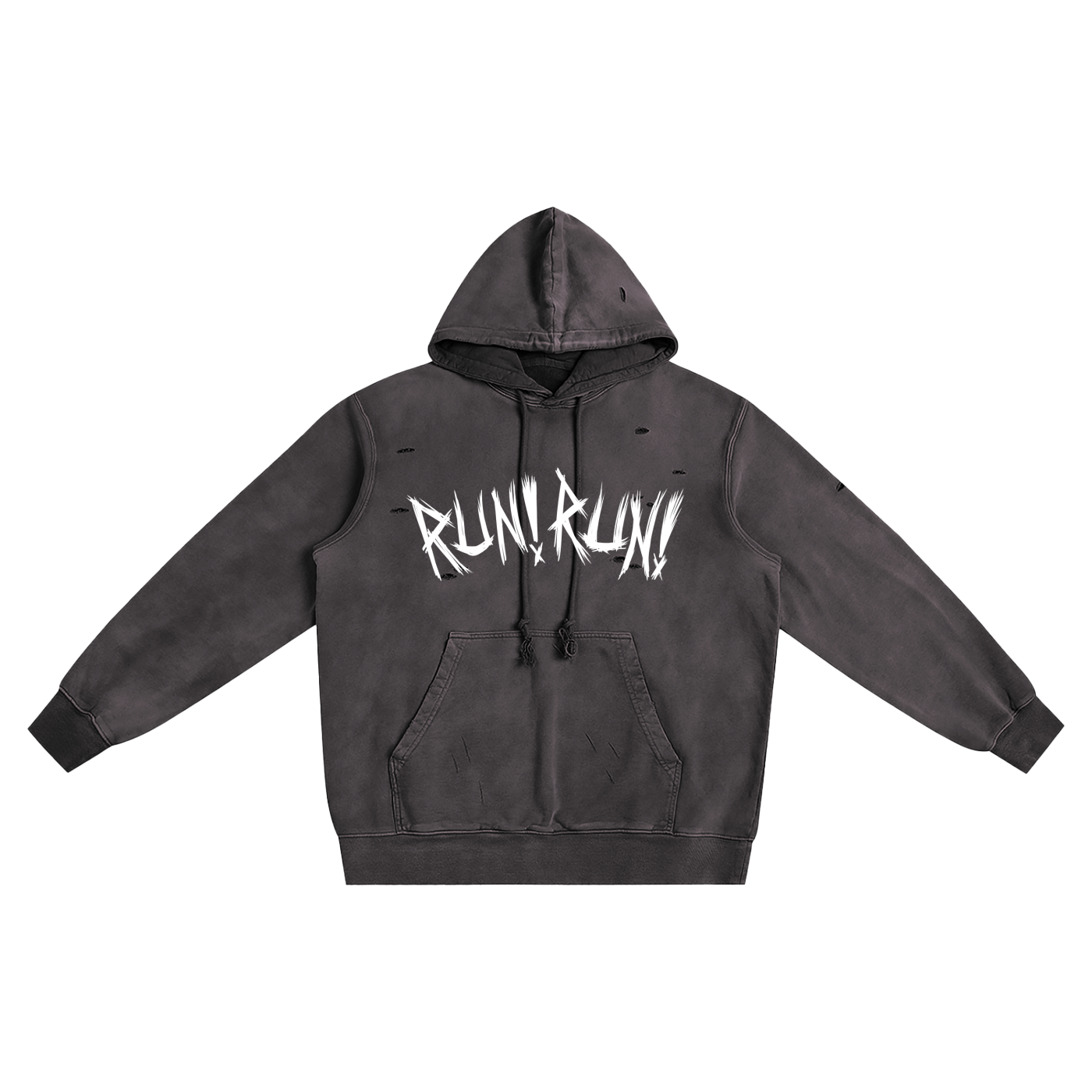 RUN RUN / Heavyweight Frayed Hoodie