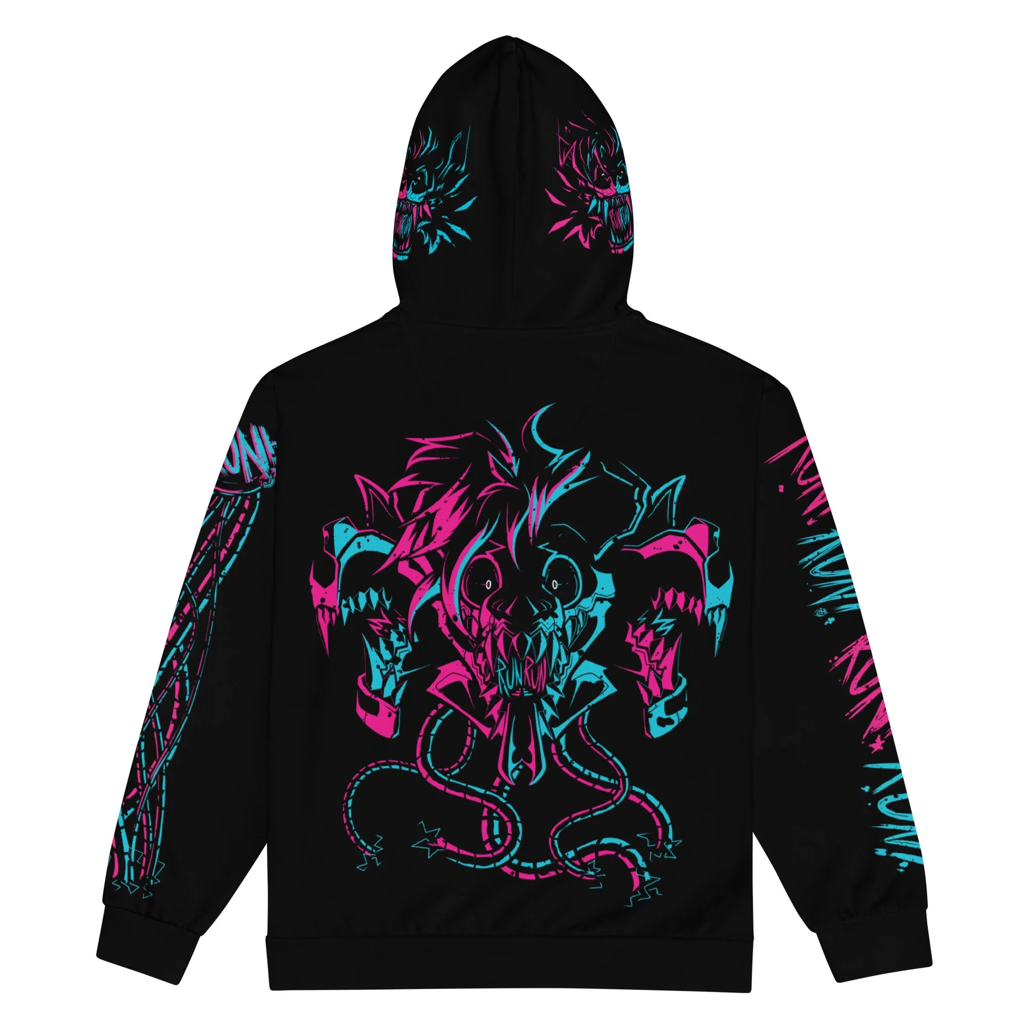 RUN RUN / Neon Zip Hoodie
