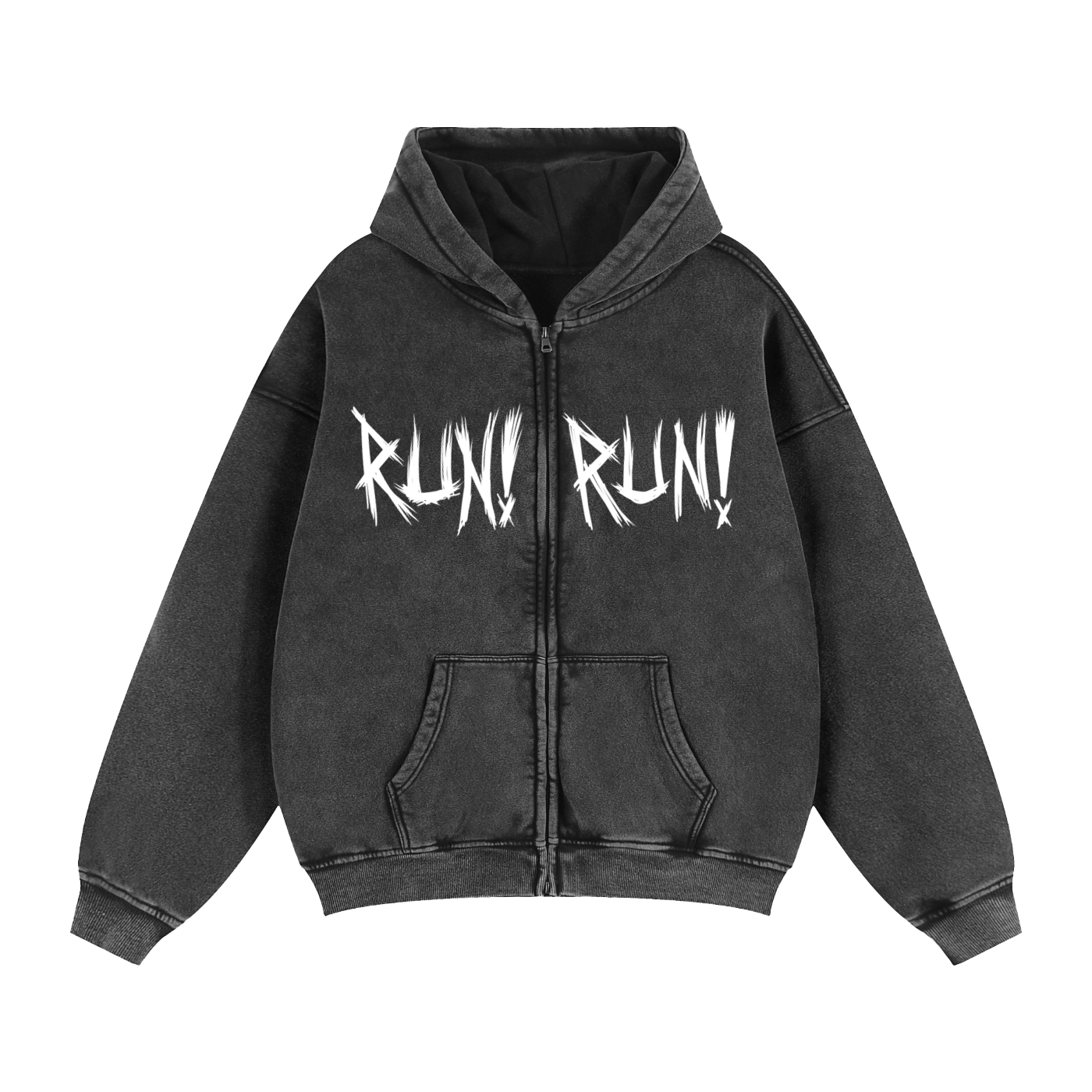 RUN RUN / Zip-Up Heavyweight Hoodie