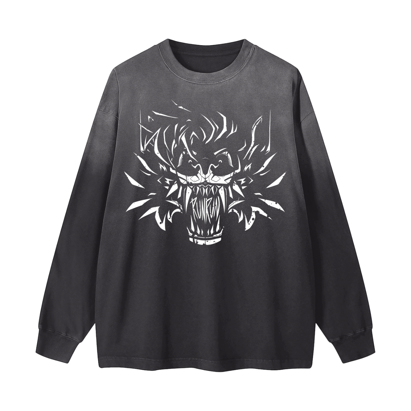 RUN RUN / Gradient Vintage Long Sleeve Tee