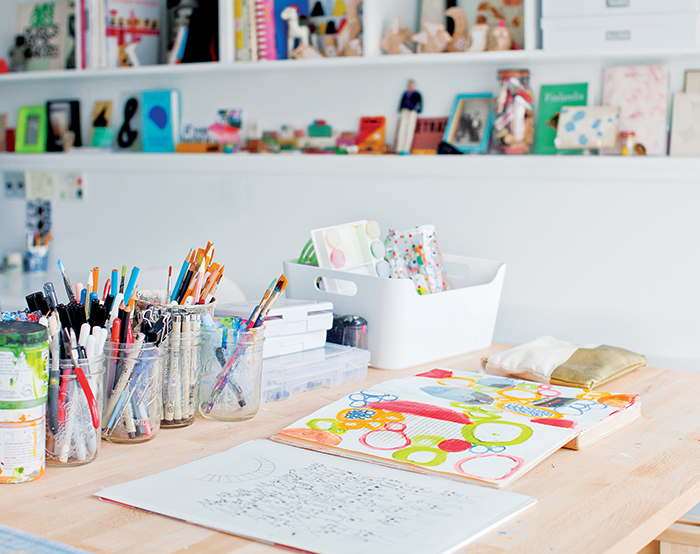 Lisa Congdon's studio - Photo: Janis Nicolay