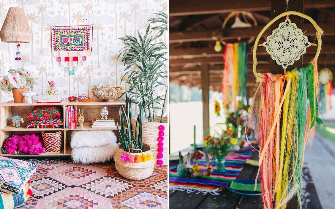 L: Via @thejungalow instagram / R: via Festival Brides