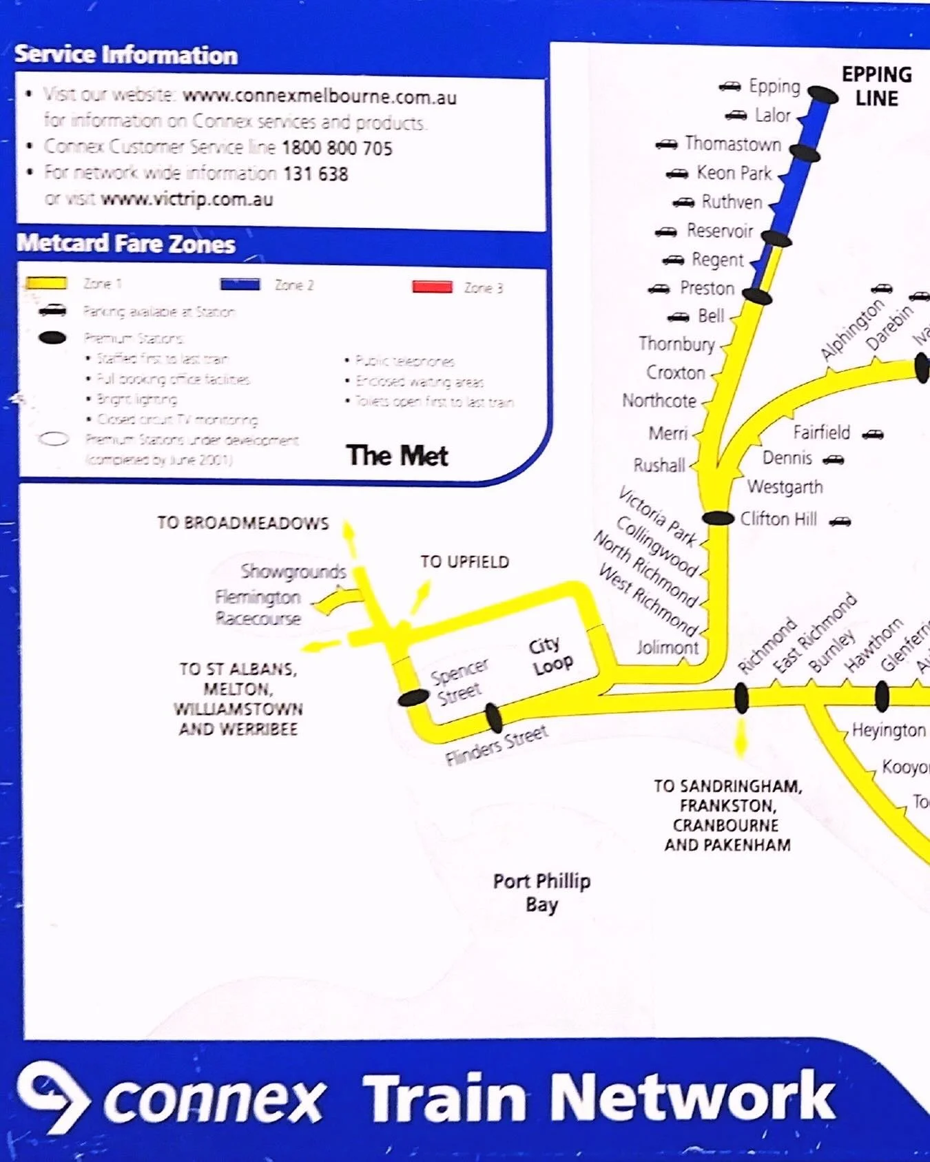 Melbourne Met Signage 
Connex Sububuran Network Map

Explore various high quality prints of railway station signage in the new Second Edition of Get the Met.
The author and designer, Jourdan Sungkar, has sourced a number of signage artworks containin