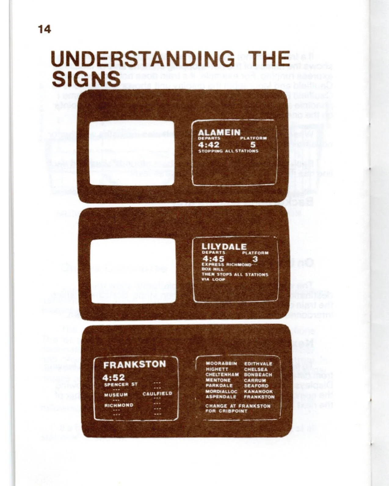 FROM THE ARCHIVES
VicRail City Loop Instructional Booklet
&lsquo;Welcome to the City Loop&rsquo;
Station Platform Displays
_______________________________________

Get the Met: &lsquo;How we Met&rsquo; Second Edition 
Melbourne&rsquo;s Definitive Pub