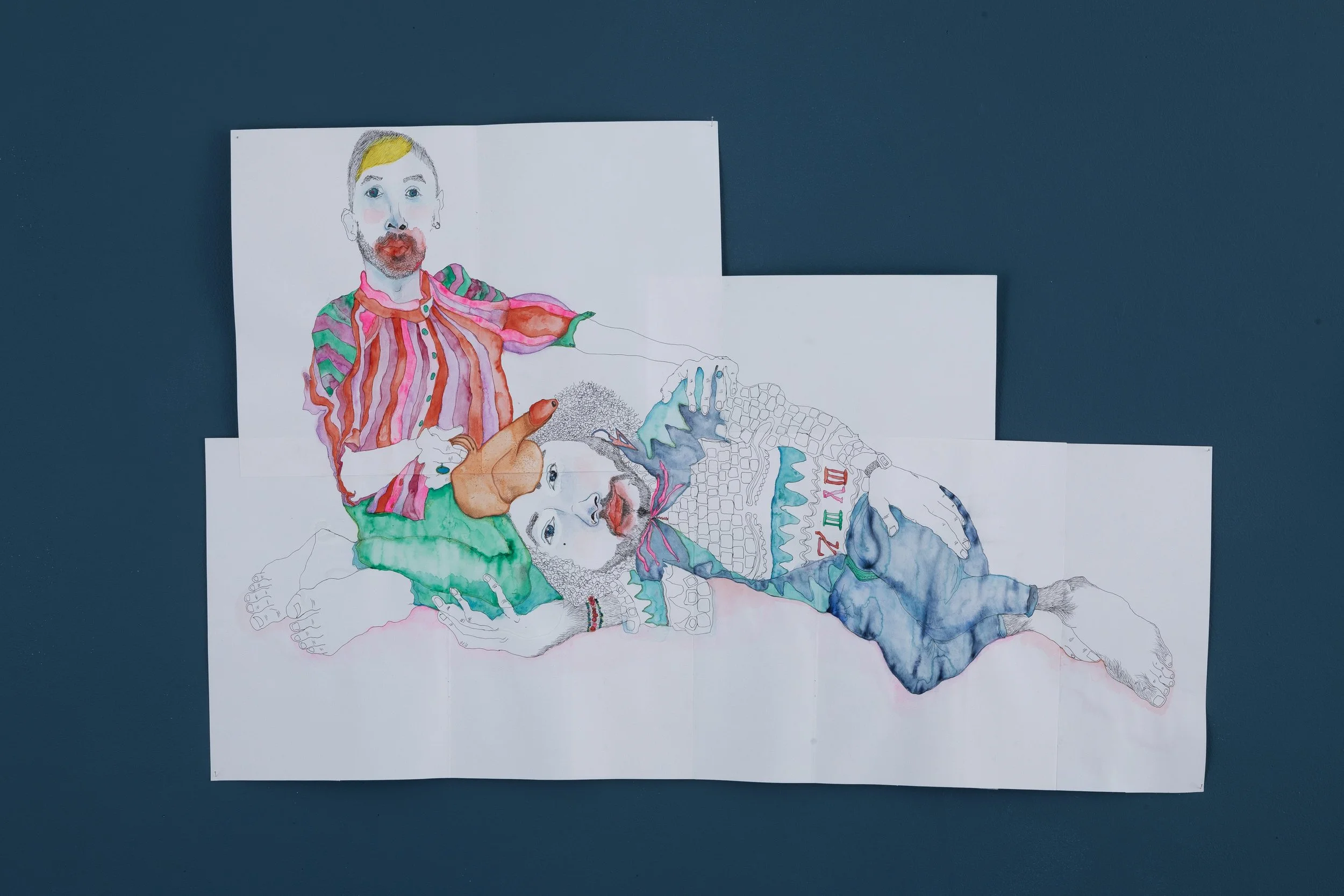 Rejean et Victor 2026 / stylo/aquarelle