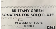 Sonatina for flute featured during Week 1 of 52 Weeks of Flute