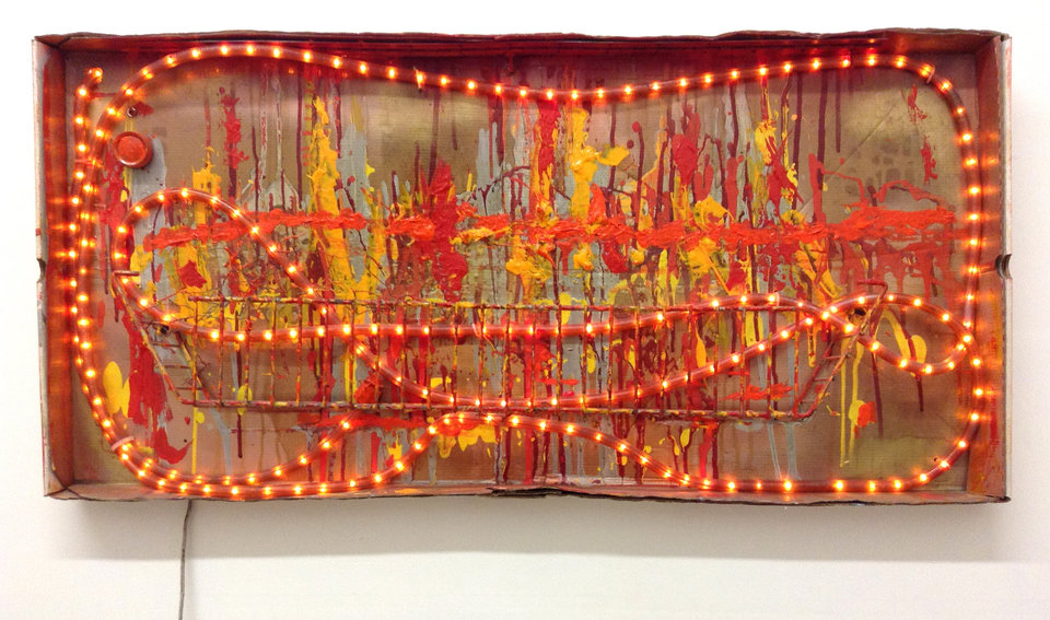 Snow's "Fresh Hot Pizza," made in 2006, looks like a pizza explosion in the best possible way.