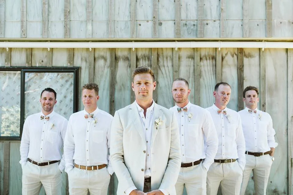 Groomsmen Auckland Wedding Florist Table Flower Studio Beach Wedding.jpg